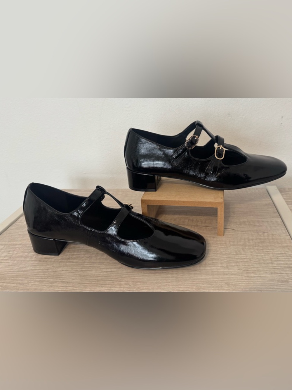 Jeffrey Campbell Filmstar Mary Jane Patent Leather Pumps Kitten Heel Size 10 - Picture 2 of 9